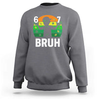 67 Bruh St Patricks Day Sweatshirt Funny Six Seven Boys Kids Meme