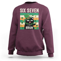 67 Bruh St Patricks Day Sweatshirt Funny Cat Bruh Six Seven Meme
