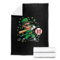 67 St Patricks Day Throw Blanket Funny Six Seven Leprechaun Playing Baseball Meme