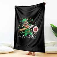 67 St Patricks Day Throw Blanket Funny Six Seven Leprechaun Playing Baseball Meme
