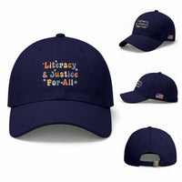 Literacy Justice for All Stop Book Banning Protect Librarian Baseball Cap