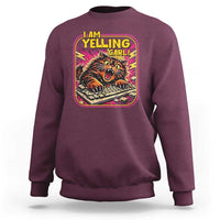 Funny I Am Yelling Carl Sweatshirt Screaming Donut Cat Meme