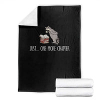 Just One More Chapter Throw Blanket Funny Raccoon Reading Book Lover Gift