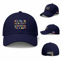 It's Me Hi I'm The Librarian Summer Reading Baseball Cap Funny Back to School