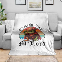 Funny Frog Knight Throw Blanket T'was The 'Tism M'Lord Medieval Knight - Wonder Print Shop