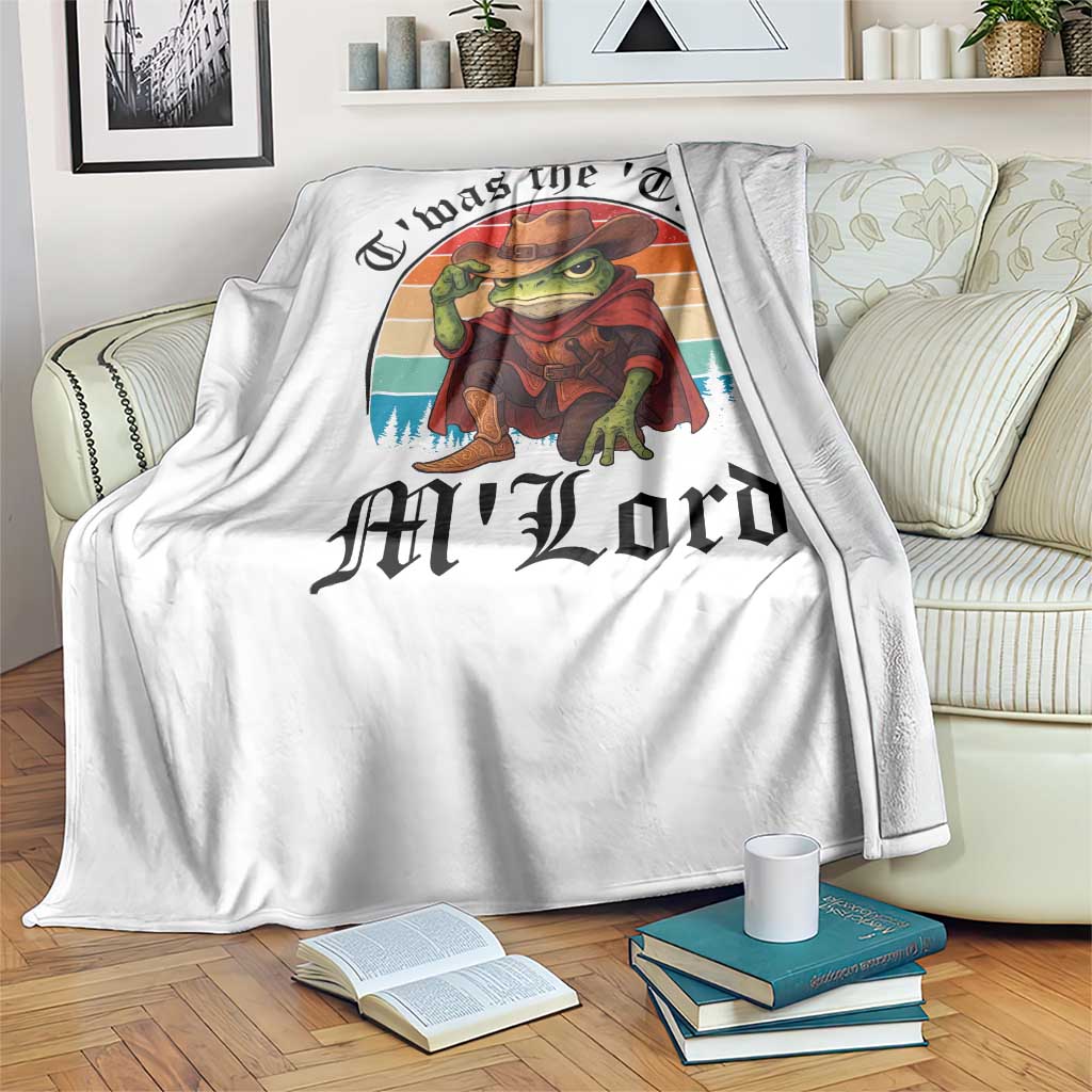 Funny Frog Knight Throw Blanket T'was The 'Tism M'Lord Medieval Knight - Wonder Print Shop