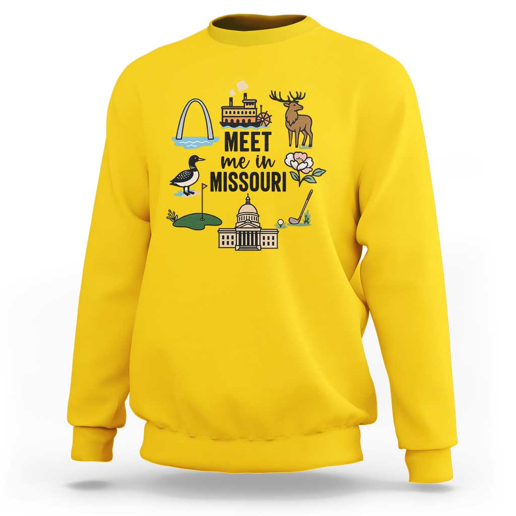 Meet Me in Missouri State Map Souvenir Sweatshirt
