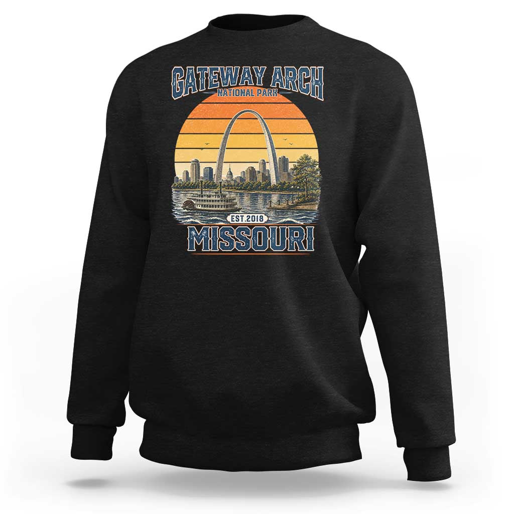 Gateway Arch National Park Sweatshirt Retro St Louis Missouri Travel Souvenir Nature Gift