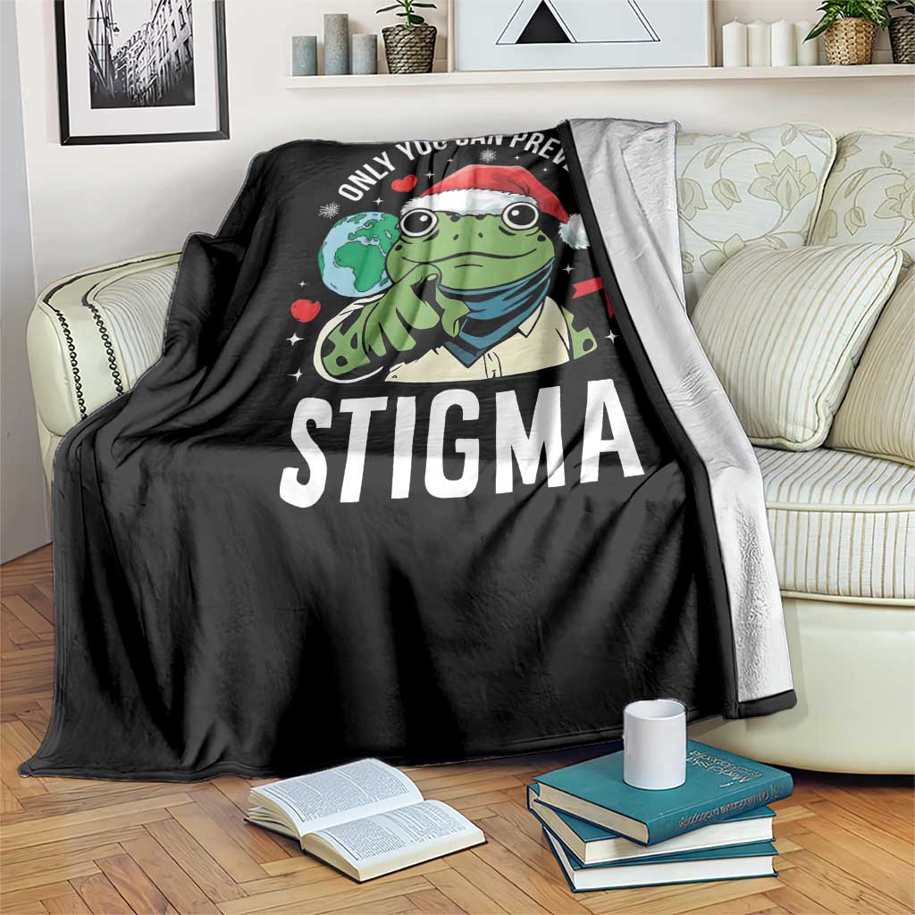 Resist Frog AIDS Awareness Christmas Throw Blanket Only You Can Prevent Stigma - Wonder Print Shop