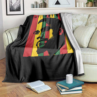 Malcolm X Throw Blanket Pan African Flag Black History - Wonder Print Shop