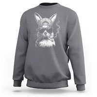 Funny Easter Bunny Smoking Meme Sweatshirt