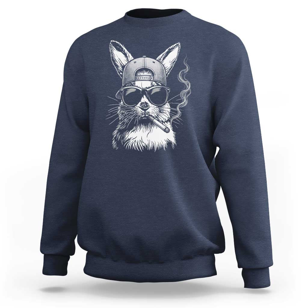 Funny Easter Bunny Smoking Meme Sweatshirt