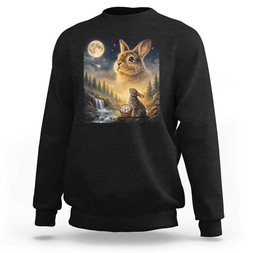 Easter Bunny Howling to the Moon Vintage Sweatshirt