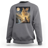 Easter Bunny Howling to the Moon Vintage Sweatshirt