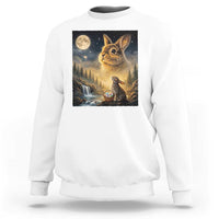 Easter Bunny Howling to the Moon Vintage Sweatshirt