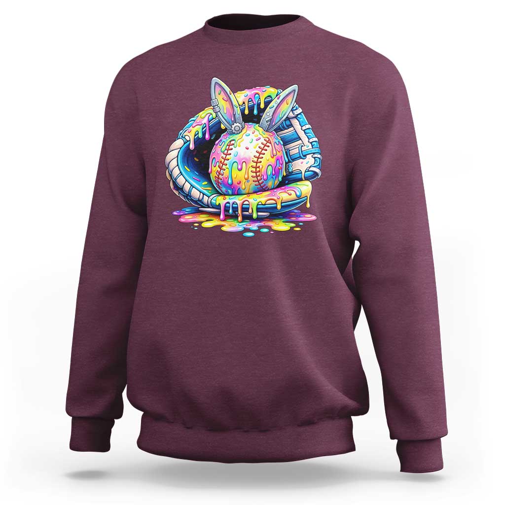 Baseball Easter Sweatshirt Drip Ice Cream Sprinkles Baseball Glove