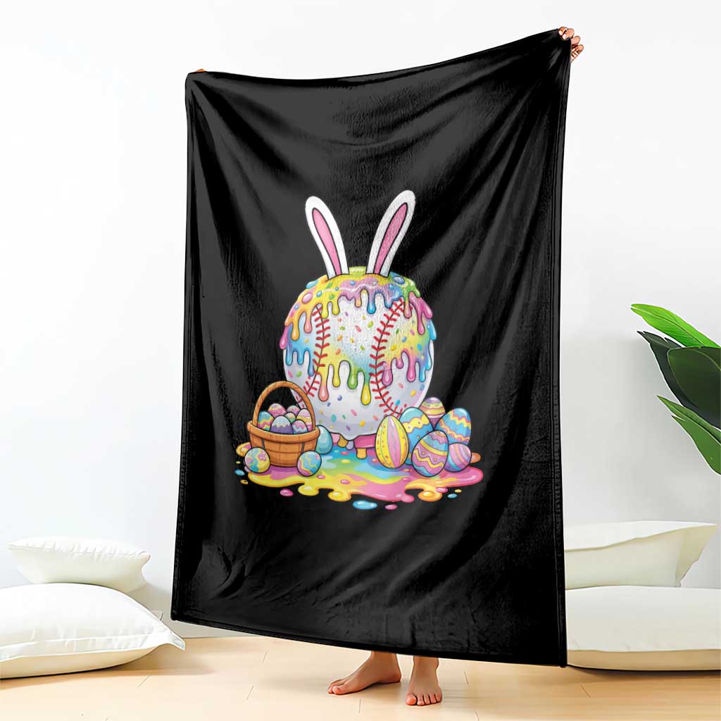 Baseball Easter Drip Ice Cream Sprinkles Egg Gift Throw Blanket