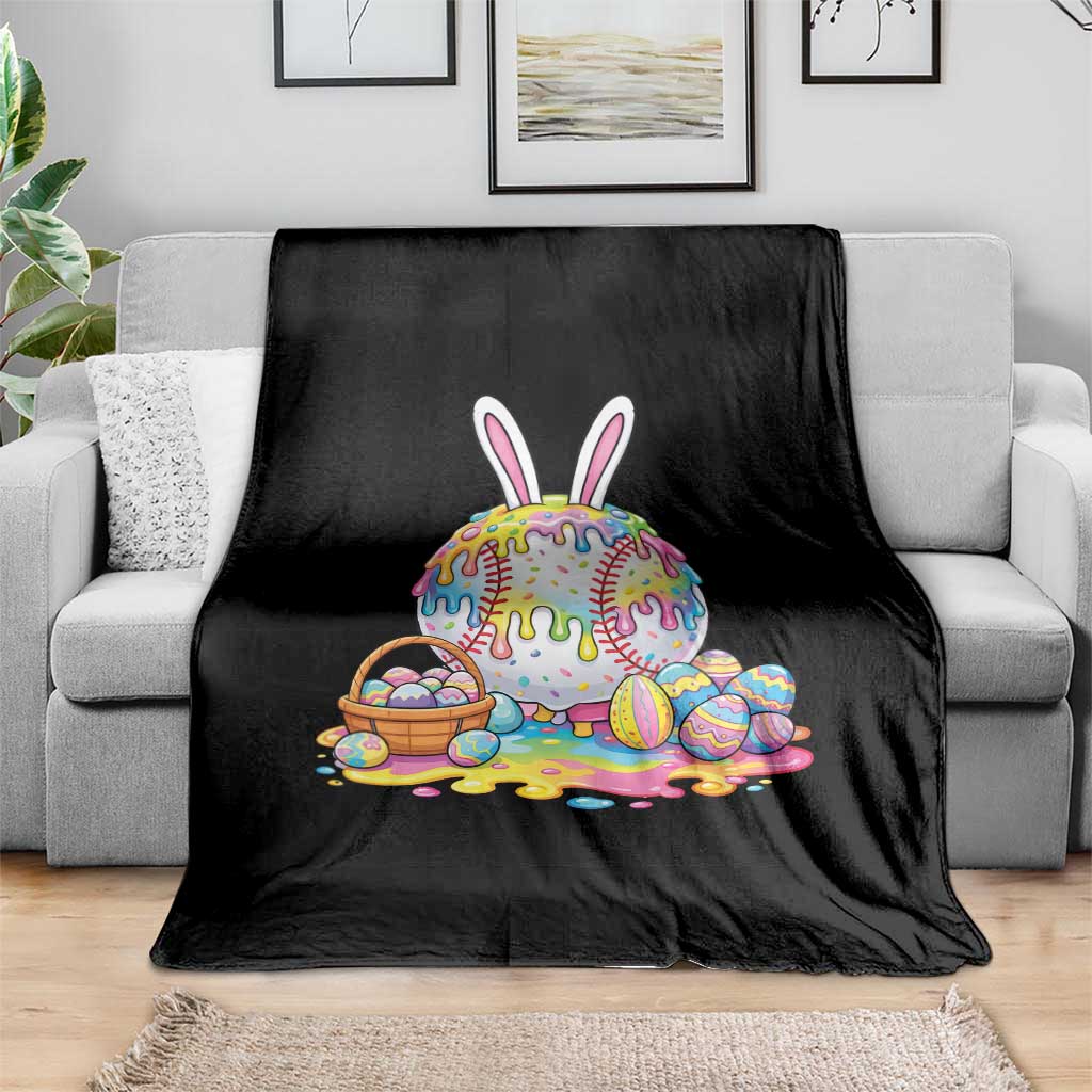 Baseball Easter Drip Ice Cream Sprinkles Egg Gift Throw Blanket