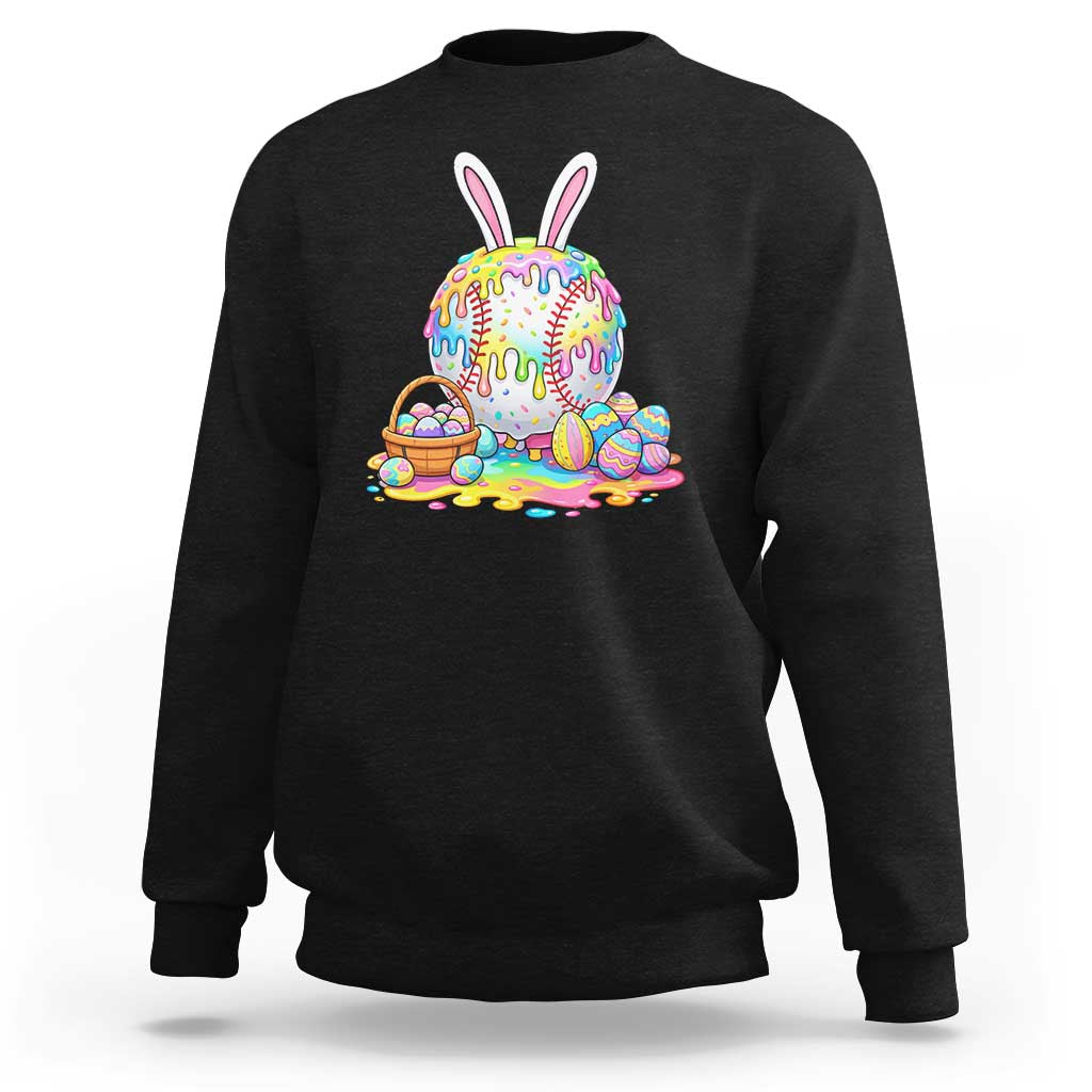 Baseball Easter Drip Ice Cream Sprinkles Egg Gift Sweatshirt