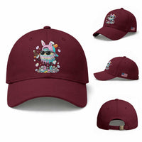 Funny Baseball Easter Baseball Cap Drip Ice Cream Bunny Easter