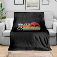 Dad Jokes are How Eye Roll Throw Blanket Funny Father's Day Gift