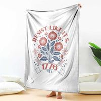 Resist Like its 1776 Throw Blanket Vintage Boho Floral Subtle 250th Anniversary