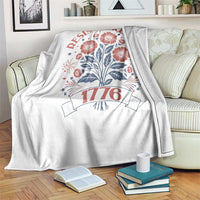 Resist Like its 1776 Throw Blanket Vintage Boho Floral Subtle 250th Anniversary