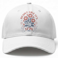 Resist Like its 1776 Baseball Cap Vintage Boho Floral Subtle 250th Anniversary