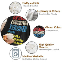 Special Education Teacher Definition Throw Blanket Funny Back to School