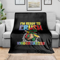 I'm Ready to Crush Pre-K Back to School T-Rex Dinosaur Throw Blanket