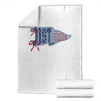 1st Grade Teacher Pennant US Flag Back to School Throw Blanket