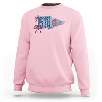5th Grade Teacher Pennant US Flag Back to School Sweatshirt
