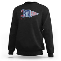 4th Grade Teacher Pennant US Flag Back to School Sweatshirt