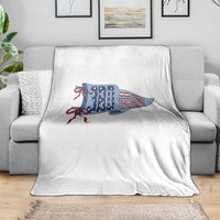 3rd Grade Teacher Pennant US Flag Back to School Throw Blanket