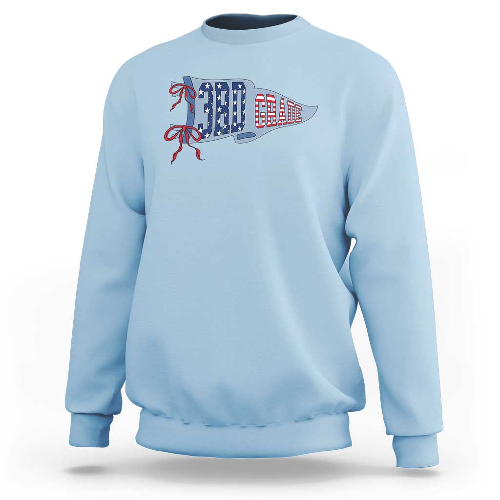3rd Grade Teacher Pennant US Flag Back to School Sweatshirt