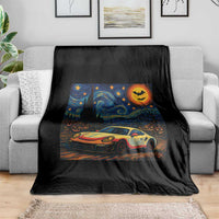 Racing Sports Throw Blanket Starry Night 911 Silhouette Halloween - Wonder Print Shop