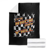 Racing Checkered Flag Throw Blanket It Is Race Day Y'all Dirt Track - Wonder Print Shop