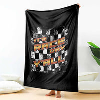 Racing Checkered Flag Throw Blanket It Is Race Day Y'all Dirt Track - Wonder Print Shop
