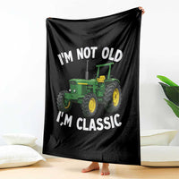 I'm Not Old I'm Classic Throw Blanket Vintage 1960s Classic Farm Tractor