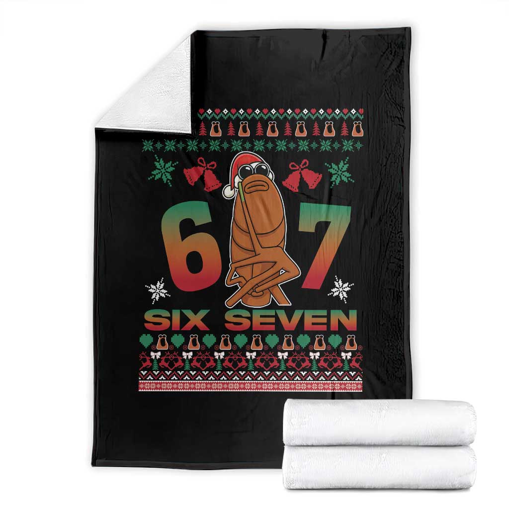 67 Six Seven Christmas Throw Blanket Marcus The Worm Robert Meme - Wonder Print Shop