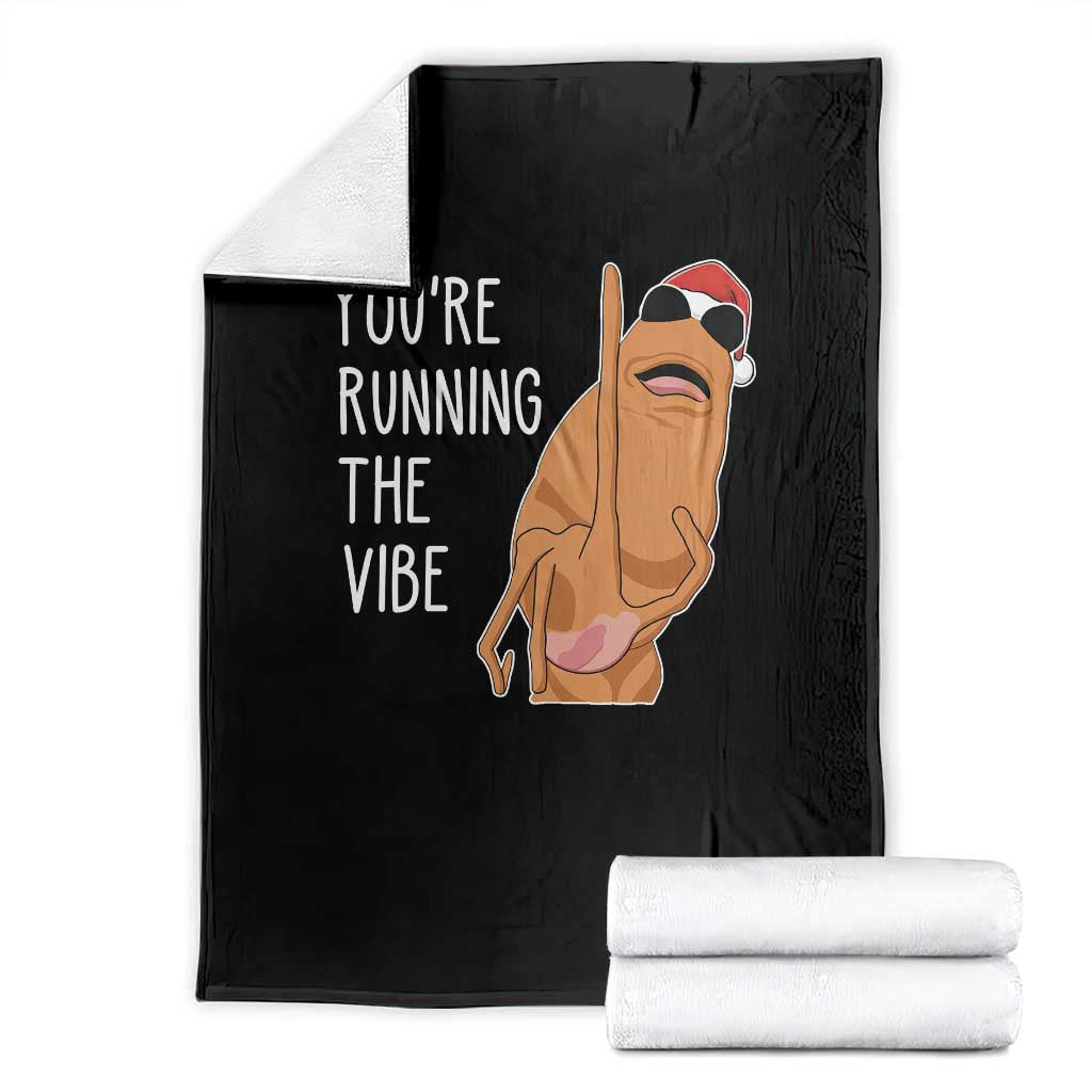 Marcus The Worm Robert Meme Christmas Throw Blanket You Are Running The Vibe - Wonder Print Shop