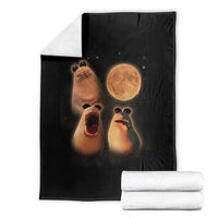 Marcus The Worm Meme Throw Blanket Funny Howling At Moon - Wonder Print Shop