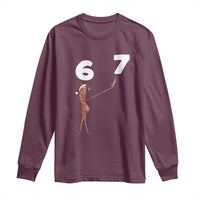 67 Six Seven Christmas Long Sleeve Shirt Marcus The Worm Meme - Wonder Print Shop