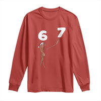 67 Six Seven Christmas Long Sleeve Shirt Marcus The Worm Meme - Wonder Print Shop