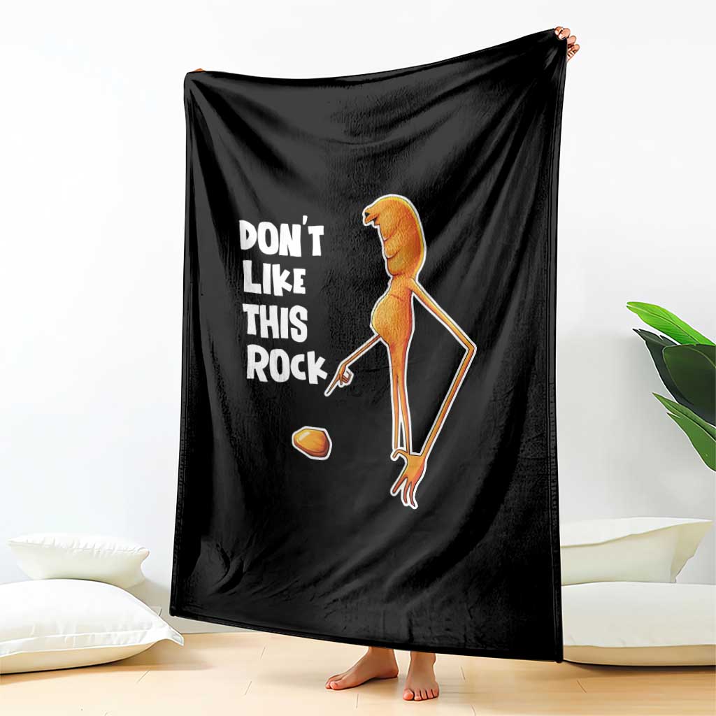 Marcus The Worm Meme Throw Blanket Do Not Like This Rock - Wonder Print Shop