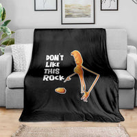 Marcus The Worm Meme Throw Blanket Do Not Like This Rock - Wonder Print Shop