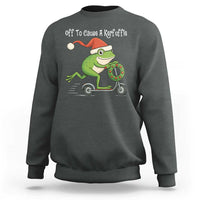 Off To Cause A Kerfuffle Sweatshirt Funny Frog Christmas - Wonder Print Shop