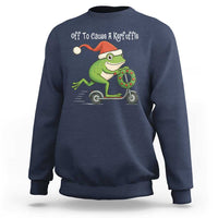 Off To Cause A Kerfuffle Sweatshirt Funny Frog Christmas - Wonder Print Shop