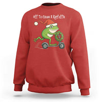 Off To Cause A Kerfuffle Sweatshirt Funny Frog Christmas - Wonder Print Shop