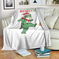 Merry Resistmas Frog Christmas Throw Blanket - Wonder Print Shop